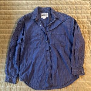 Men’s Levi's vintage Navy and Black gingham Shirt Size Medium